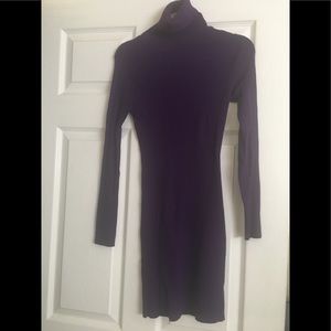 Purple turtleneck dress